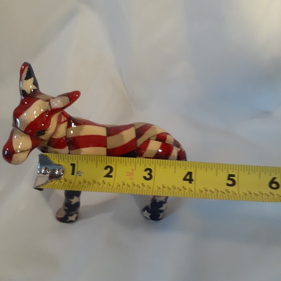 Donkey figurine American Flag patchwork print - Picture 4 of 6